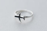 Silver Airplane Ring