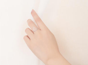 Silver Triangle Ring