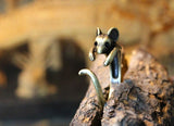 Retro Mouse Silver Ring