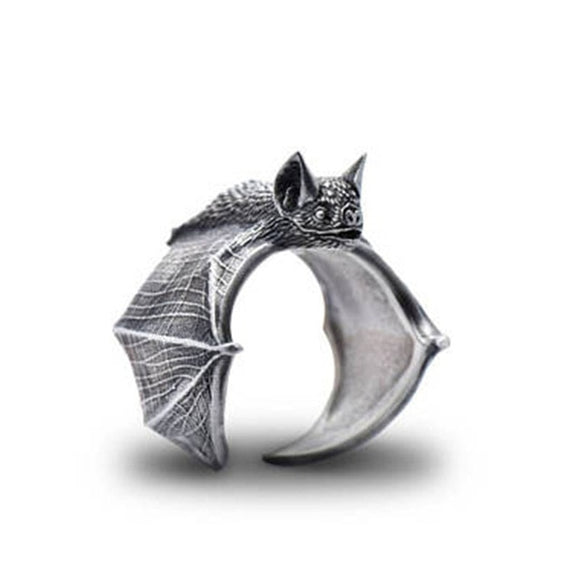 Antique Silver Bat Ring
