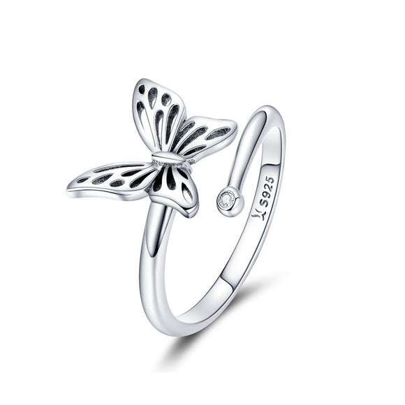 Silver Butterfly Ring