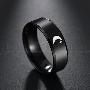 Titanium Moon Ring