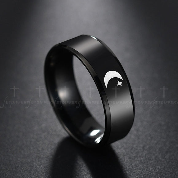Titanium Moon Ring