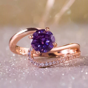 Purple Crystal Ring