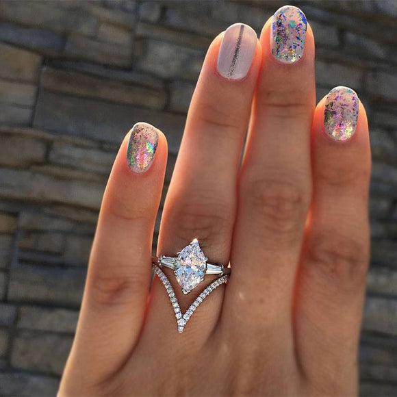 Silver Marquisé Ring