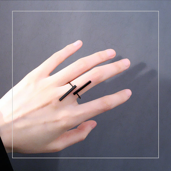 Black Open Ring