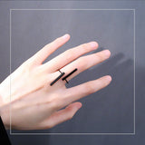 Black Open Ring