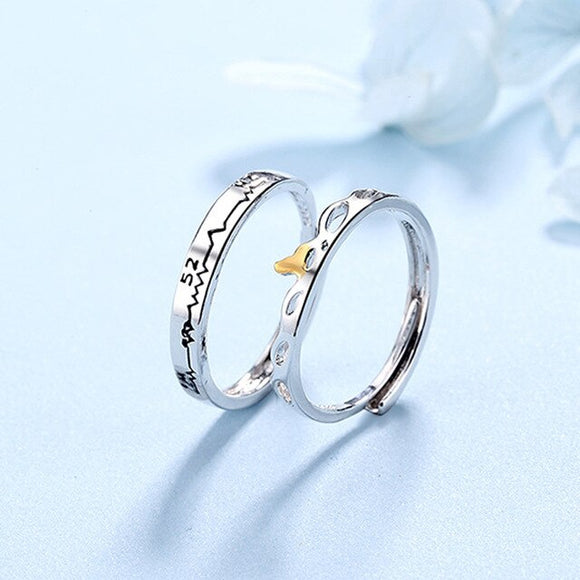 52 Hertz Whale Love Couple Ring