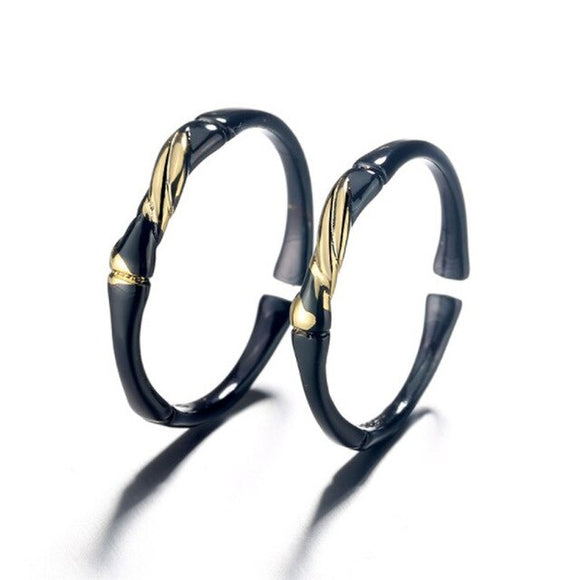 Gilding Bamboo Couple Ring