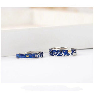Starry Night Couple Ring