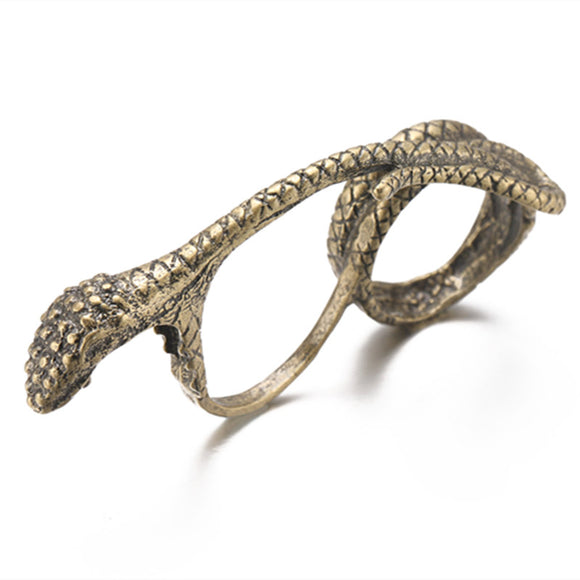 Golden Snake Double Ring