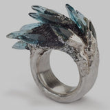 Silver Crystalline Ring