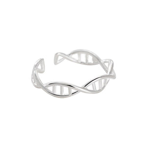 Silver DNA Ring
