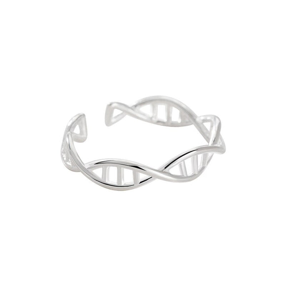 Silver DNA Ring