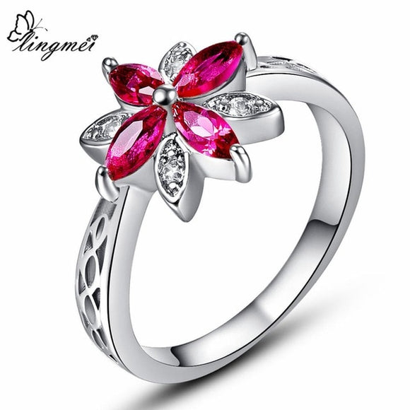 Red Floral Ring