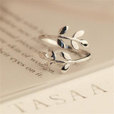 Olive Branch&Leaves Open Ring Silver/Gold/Rose Gold