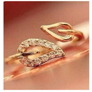 Two Leaves Ring Gold/Silver Colours