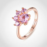 Pink Paw Ring Gold/Silver Colours