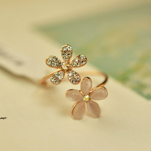 Twin Flowers Ring