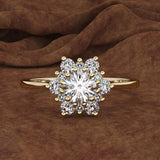Snowflake Ring Silver/Gold/Rose Gold Colors