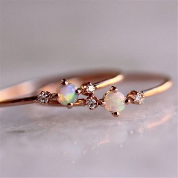 Rose Gold Rhinestone Ring